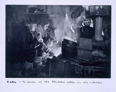 Oates and Meares at the Blubber Stove in the Stables, from 